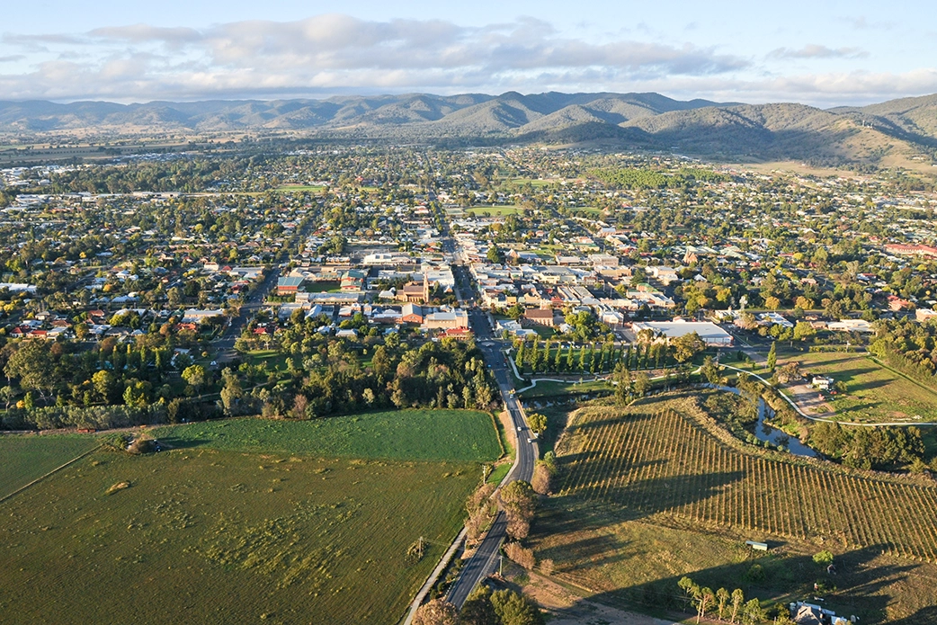 Aerial view of Mudgee